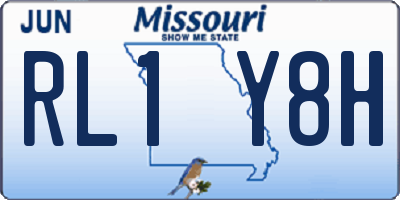 MO license plate RL1Y8H