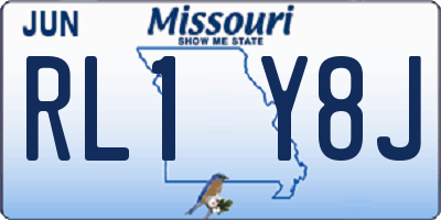 MO license plate RL1Y8J
