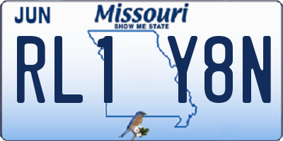 MO license plate RL1Y8N