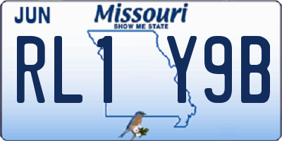 MO license plate RL1Y9B