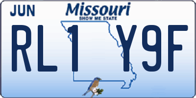 MO license plate RL1Y9F