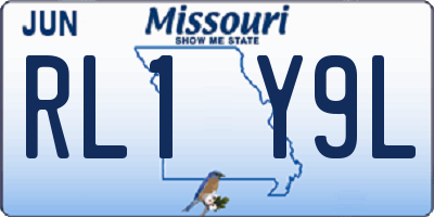 MO license plate RL1Y9L