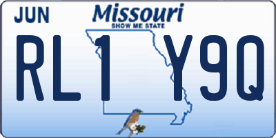 MO license plate RL1Y9Q