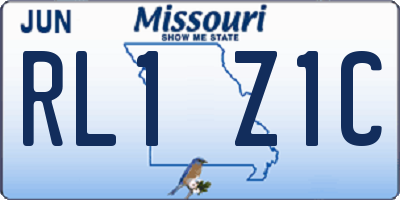 MO license plate RL1Z1C