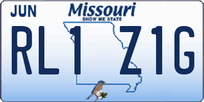 MO license plate RL1Z1G