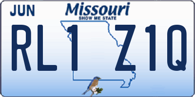 MO license plate RL1Z1Q