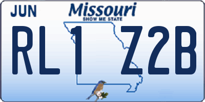 MO license plate RL1Z2B