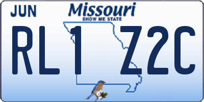 MO license plate RL1Z2C