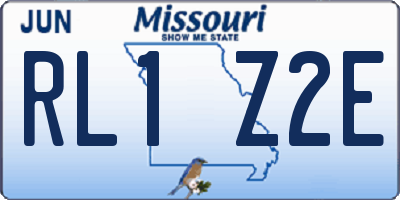 MO license plate RL1Z2E