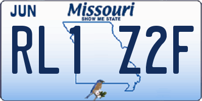 MO license plate RL1Z2F