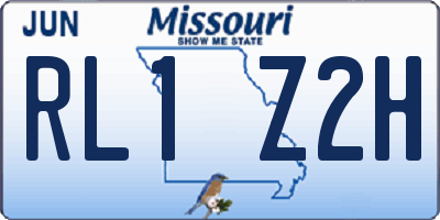 MO license plate RL1Z2H