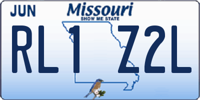 MO license plate RL1Z2L