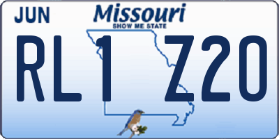 MO license plate RL1Z2O
