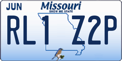 MO license plate RL1Z2P