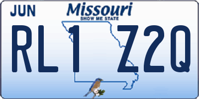 MO license plate RL1Z2Q