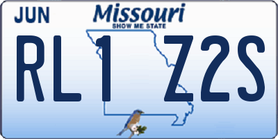MO license plate RL1Z2S