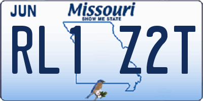 MO license plate RL1Z2T