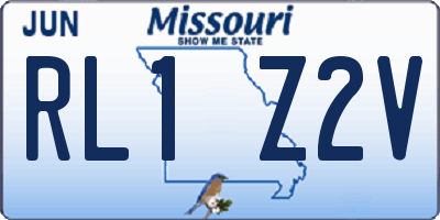 MO license plate RL1Z2V