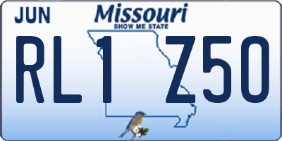 MO license plate RL1Z5O