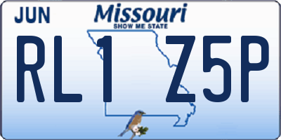 MO license plate RL1Z5P