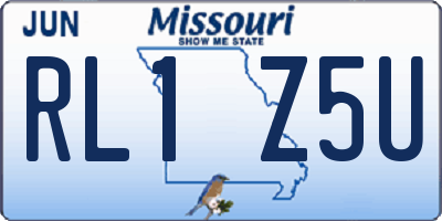 MO license plate RL1Z5U