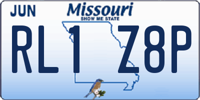 MO license plate RL1Z8P