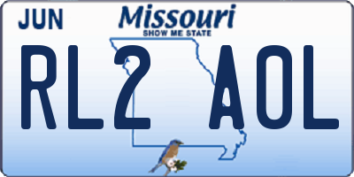 MO license plate RL2A0L