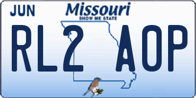 MO license plate RL2A0P