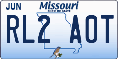 MO license plate RL2A0T