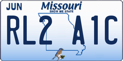 MO license plate RL2A1C
