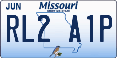 MO license plate RL2A1P