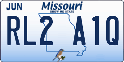 MO license plate RL2A1Q