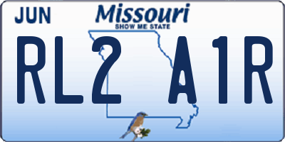 MO license plate RL2A1R