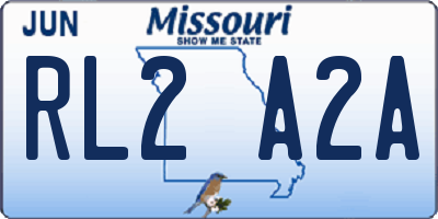 MO license plate RL2A2A