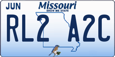 MO license plate RL2A2C
