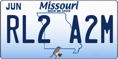 MO license plate RL2A2M