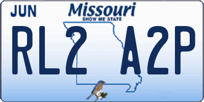 MO license plate RL2A2P