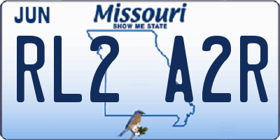 MO license plate RL2A2R