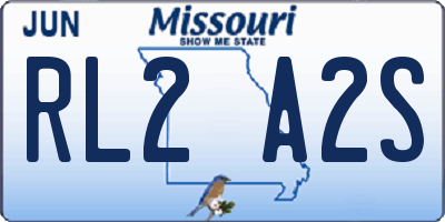 MO license plate RL2A2S