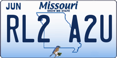 MO license plate RL2A2U
