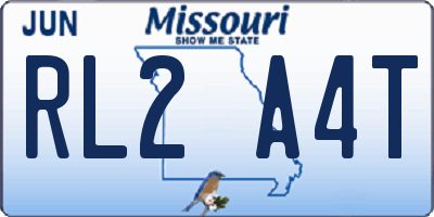 MO license plate RL2A4T