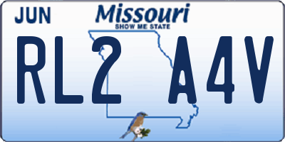 MO license plate RL2A4V