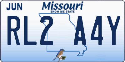 MO license plate RL2A4Y