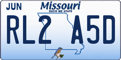 MO license plate RL2A5D