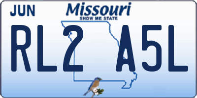 MO license plate RL2A5L