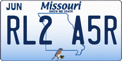 MO license plate RL2A5R