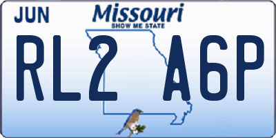 MO license plate RL2A6P