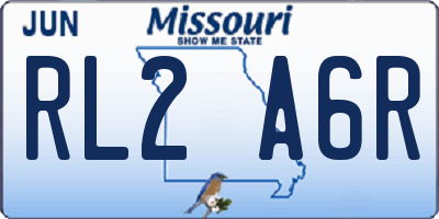 MO license plate RL2A6R
