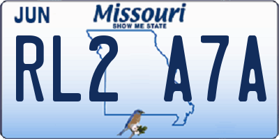MO license plate RL2A7A