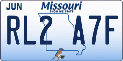 MO license plate RL2A7F